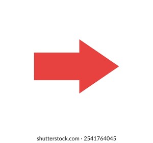 Simple red arrow icon illustration vector