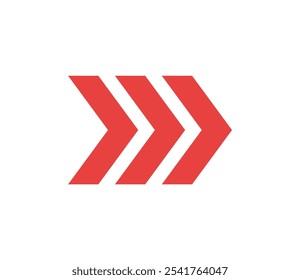 Simple red arrow icon illustration vector