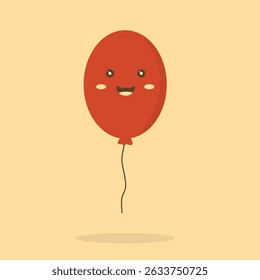 simple red balloon character design