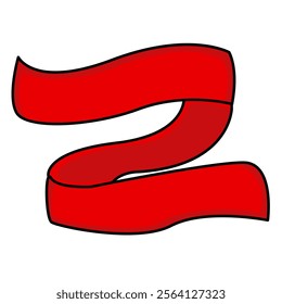 Simple Red Banner Simple Red Ribbon , vector red ribbon and banner tag sign label bow art celebration, Red paper ribbon banner design element 