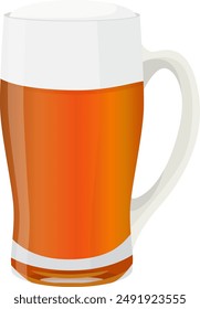 Simple Red Beer Illustration, Vector, Alcohol

