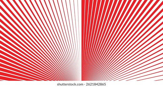simple red big to small repeat line arc pattern.