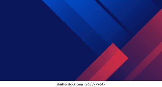 fundo abstrato azul vermelho simples com estilo de jogo para banner e evento
