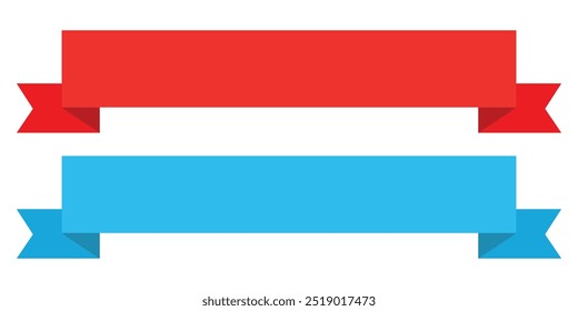 Simple red and blue ribbon