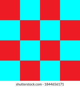 Simple Red Blue Square Cube Square Grid Pattern Background.
