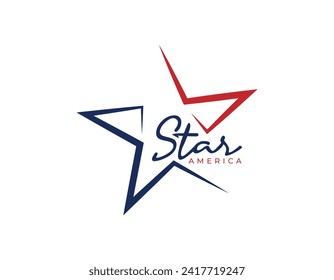 Plantilla de diseño de logotipo de estrella roja simple