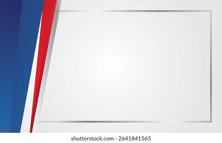 Simple red blue white abstract background for certificate