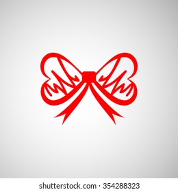 Simple Red Bow Icon