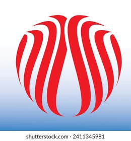 Simple red cabbage shaped vector