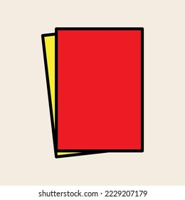 A simple red card and yellow card icon in a match