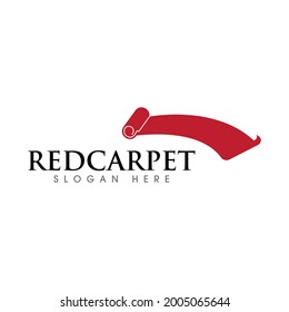 Simple red carpet Vector design illustration Template