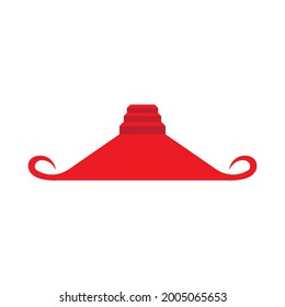 Simple red carpet Vector design illustration Template
