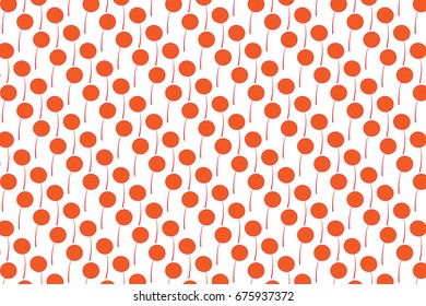Simple red cherry pattern