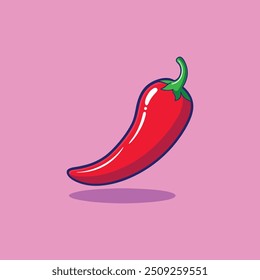 Una simple Ilustración vectorial de chile rojo