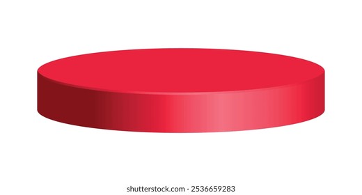 Vector circular rojo simple del podio