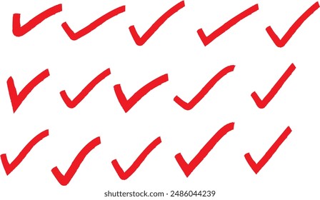 simple red color right sign icon vector set
