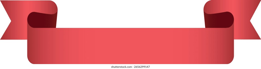 banner de fita vermelho simples