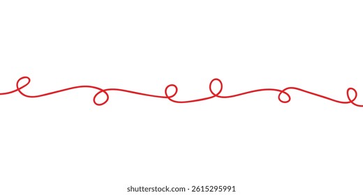 simple red curly line design.