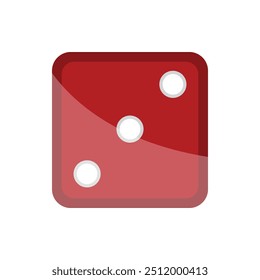 Ilustración vectorial de dados rojos simple