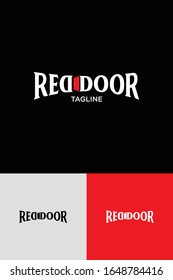 simple red door logotype design