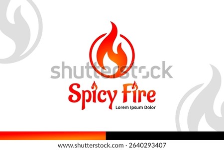 simple red fire logo suitable for natural gas business