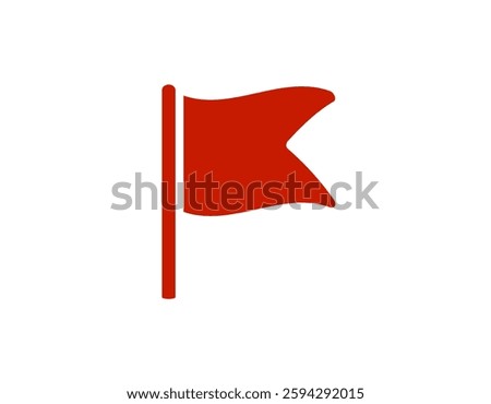 a simple red flag icon used to signal an alert or warning, symbolizing caution.