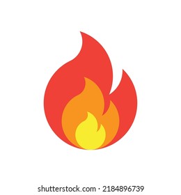 Simple Red Flame Logo Vector