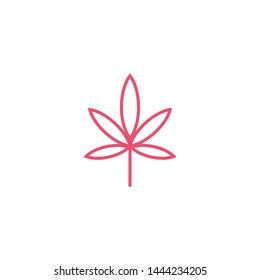 Simple Red Flower Isolated on White Background Logo Vector Illustration