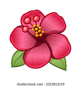 Simple red flower Large size of emoji spring flower
