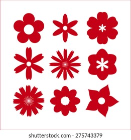 simple red flowers