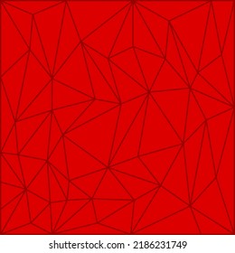 Simple red geometric background with geometric line pattern