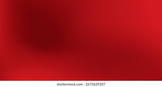 Simple red gradient background, light and shadow on the backdrop with dimensions abstract modern