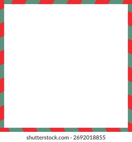 uma simples borda de natal vermelha e verde