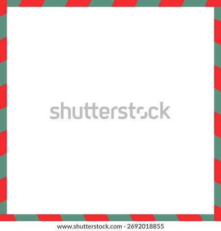 a simple red and green christmas border