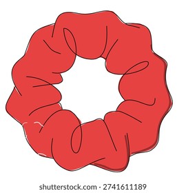 simple red hair crunchie illustration