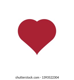 Simple red heart decorative sign symbol of love or celebration valentines day. EPS 10