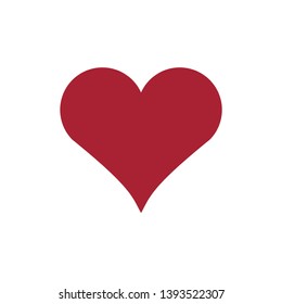 Simple red heart decorative sign symbol of love or celebration valentines day. EPS 10