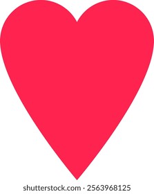 Simple red heart icon conveying feelings of love, romance, and affection, perfect for Valentine s Day or any occasion celebrating love and relationships