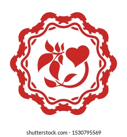 Simple red heart icon. Love symbol.