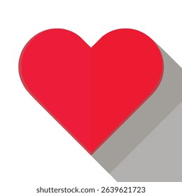 Simple red heart icon love symbol valentine day design