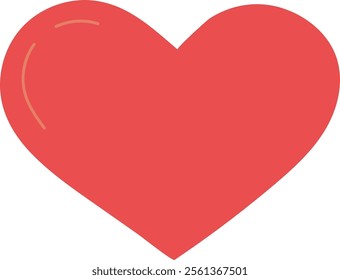 A simple red heart icon symbolizing love and affection