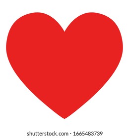 simple corazón rojo aislado en un fondo blanco