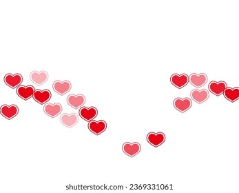 Sencillos corazones rojos volando ilustración vectorial. Diseño creativo de decoración de bodas. Los corazones brillantes aman los símbolos de pasión aislados en un fondo transparente. Decoración agradable de cumpleaños.