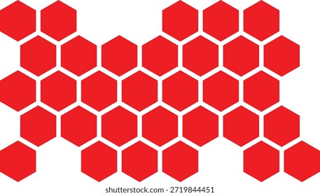 simple red honeycomb design art for banner poster background.
