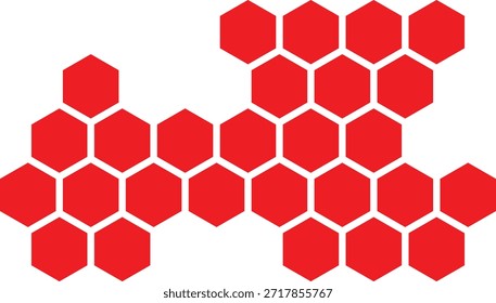 simple red honeycomb design for banner poster background.