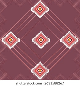 Um padrão de tecido de ikat vermelho simples,