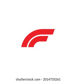 Simple Red Letter F Logo Stock Vector (royalty Free) 2014733261 