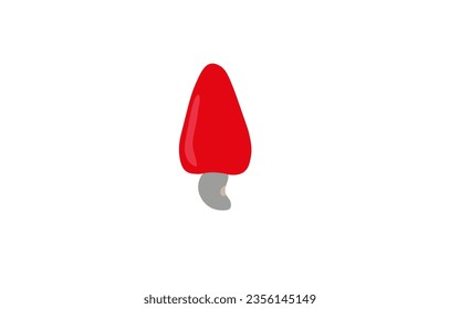 simple red monkey guava fruit logo is an Asian tropical fruit whose seeds can be made from cashew nuts