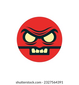 simple red monster basketball team sports logo vector illustration template design