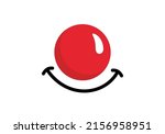 simple red nose day typography vector